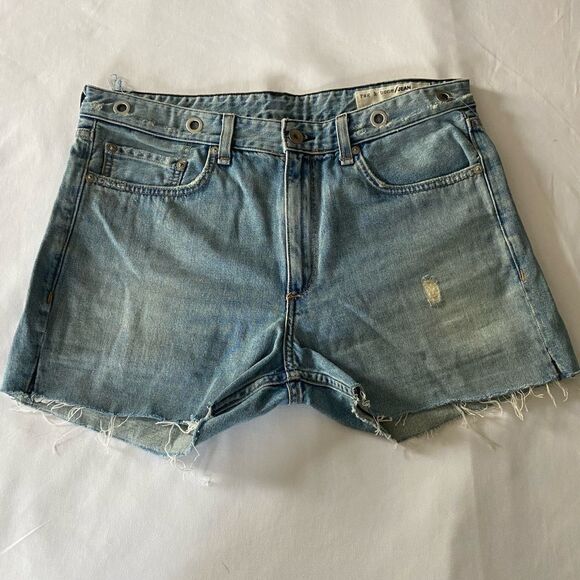 Rag & Bone Distressed Denim Shorts High Rise size 28 - Picture 1 of 8